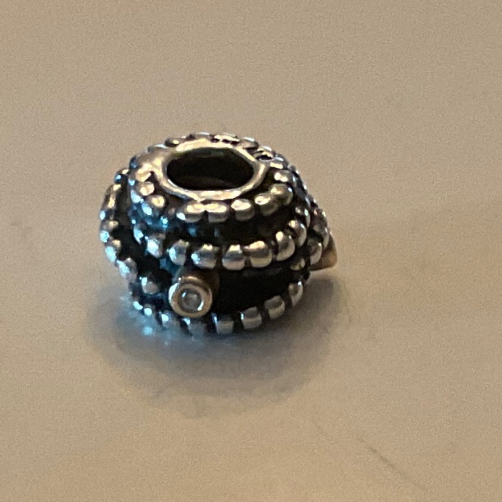 Pandora 925 14K Gold Diamond Entangled Beauty Rare Retired Bead Charm